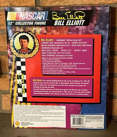 Nascar Bill Elliott 12" Collector Figure