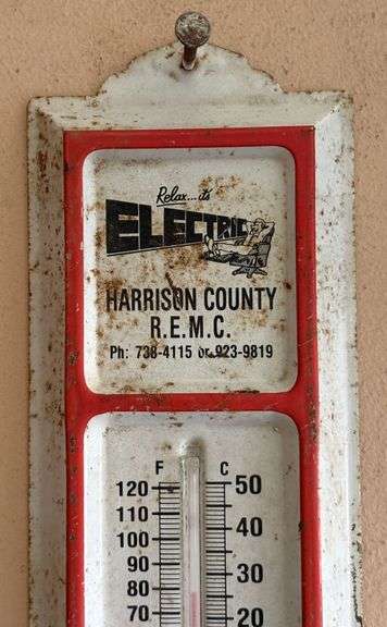 Harrison County R.E.M.C. Thermometer