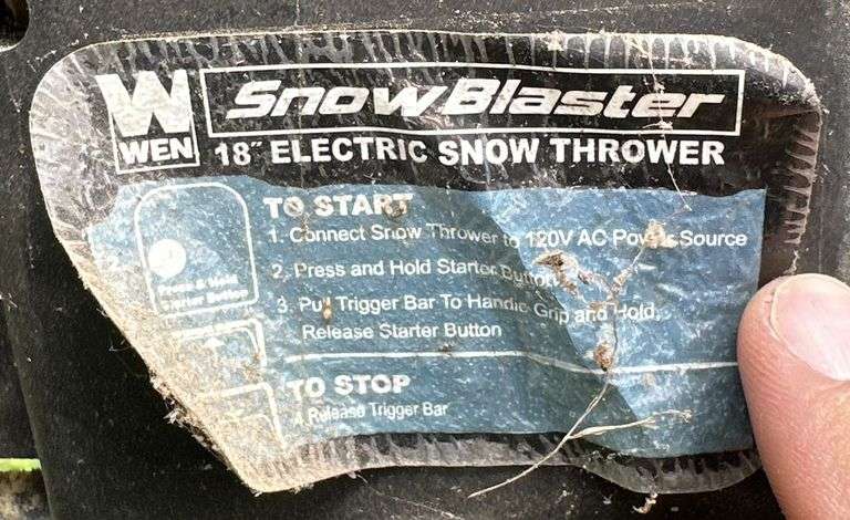 Wen 18" Electric Snow Thrower