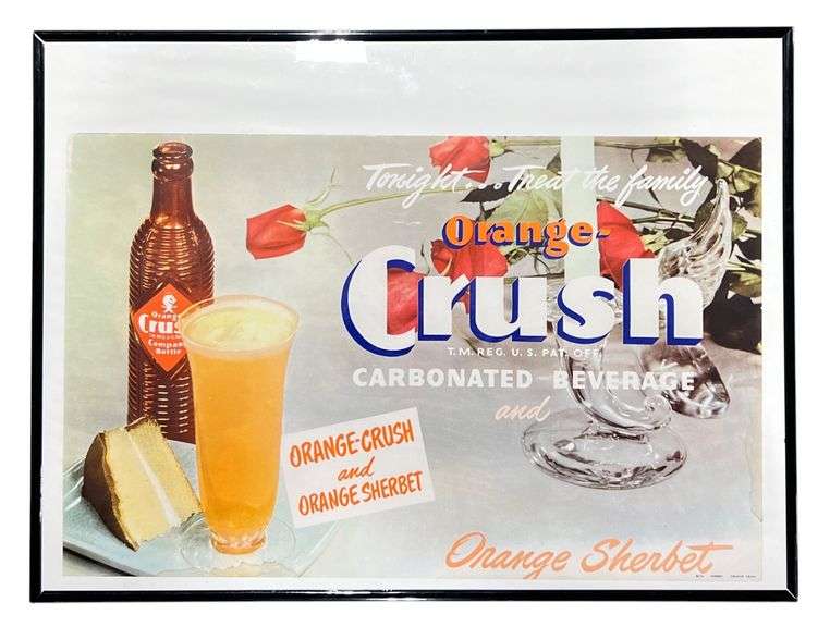 Orange-Crush Framed Advertisement