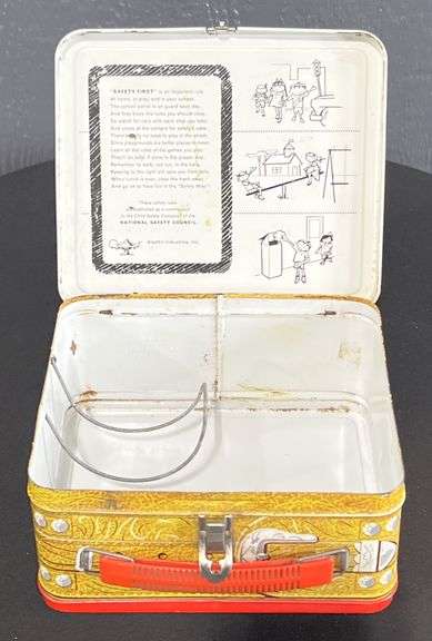 1955 Alladin "Wild Bill Hickock and Jingles" Metal Lunch Box with Thermos
