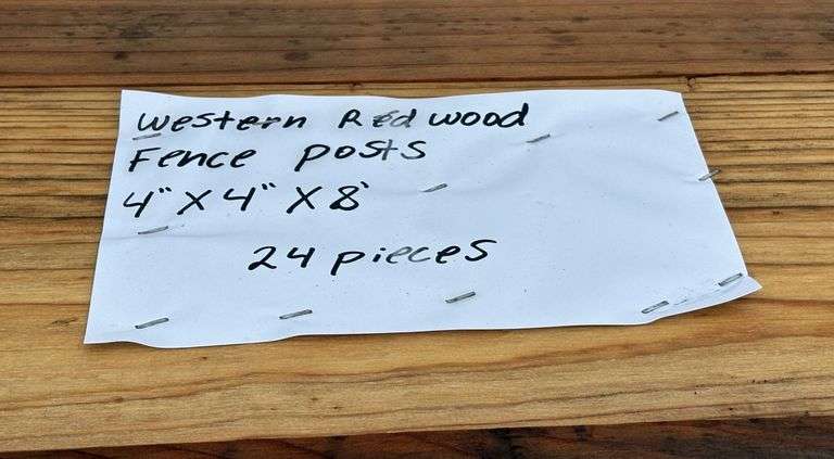 Western Redwood Fence Posts