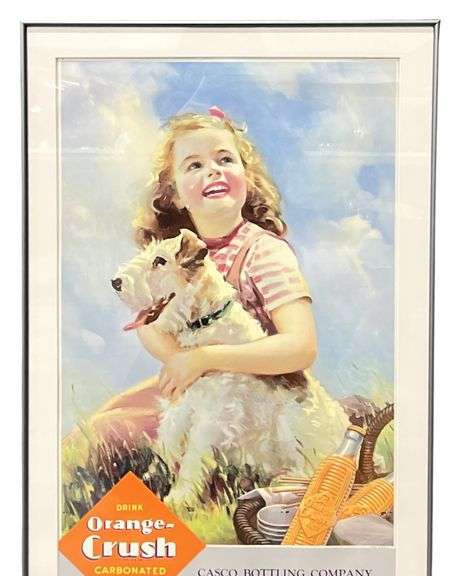 Orange-Crush 1942 Framed Calendar