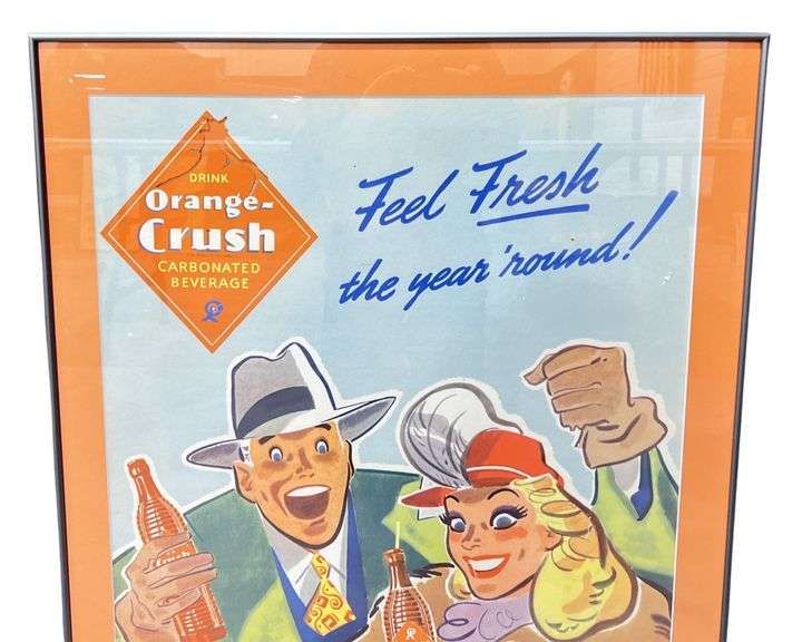 Orange-Crush Framed Advertisement