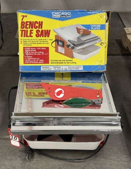 Chicago Electric 7" Bench Tile Saw