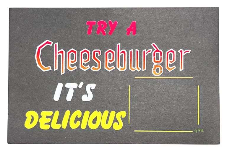 Vintage Restaurant Carboard Advertising Signs
