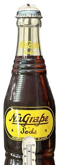 NuGrape Soda Bottle Thermometer