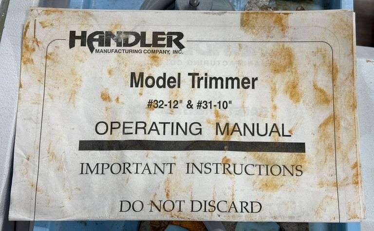 Handler Mfg. Inc. Red-Wing 12" Model Trimmer