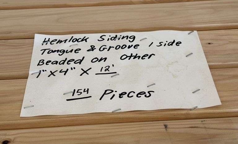 Hemlock Siding Tongue & Groove One Sided Beaded On Other