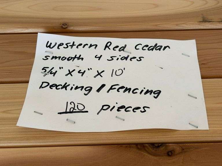 Western Red Cedar Smooth Four Sides Decking/Fencing