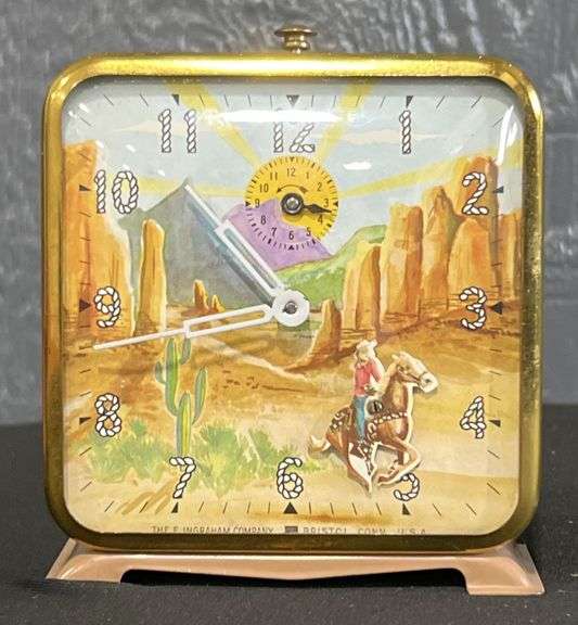 Ingraham Cowboy Themed Alarm Clocks
