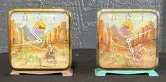 Ingraham Cowboy Themed Alarm Clocks