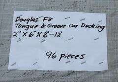 Douglas Fir Tonge & Groove Car Decking