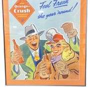 Orange-Crush Framed Advertisement