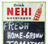 Nehi Drink Menu Sign & Framed Advertisement