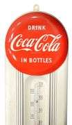 Coca-Cola "Drink in Bottles" Button Top Thermometer