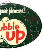 Bubble Up Soda Celluloid Button Sign