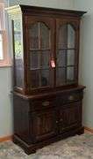 Glass Front Cupboard & Dresser with Mirror
