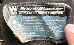 Wen 18" Electric Snow Thrower