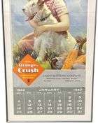 Orange-Crush 1942 Framed Calendar