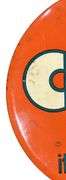 Orange-Crush Celluloid Button Sign