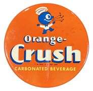Orange-Crush Celluloid Button Sign