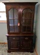 Glass Front Cupboard & Dresser with Mirror