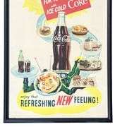 Coca-Cola Framed Advertising