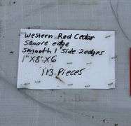 Western Red Cedar Square Edge Smooth 1 Side & 2 Edges