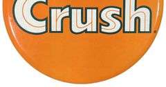 Orange-Crush Celluloid Button Sign