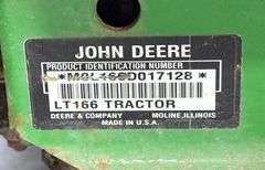 John Deere LT166 Lawn Tractor with John Deere Blade
