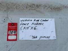 Western Red Cedar Fence Pickets