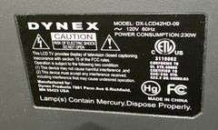 Dynex 42" Flatscreen TV & Entertainment Center