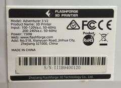 FlashForge Adventurer 3 V2 3D Printer
