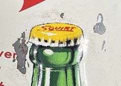 Squirt Soda Thermometer & Carboard Display