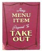 Vintage Restaurant Carboard Advertising Signs