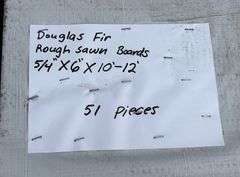 Douglas Fir Rough Sawn Lumber