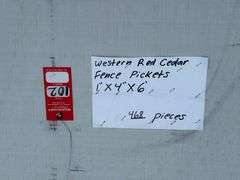 Western Red Cedar Fence Pickets