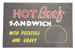 Vintage Restaurant Carboard Advertising Signs