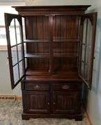 Glass Front Cupboard & Dresser with Mirror