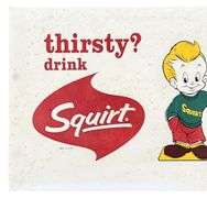 Squirt Soda Thermometer & Carboard Display