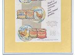 Mail Pouch Tobacco & Purina Chicken Feed Framed Advertisements