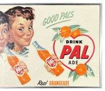Pal Ade Orangeade Soda Framed Advertising