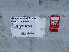 Western Red Cedar Fence Pickets Smooth One Side & 2 Edges