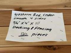 Western Red Cedar Smooth Four Sides Decking/Fencing