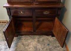 Glass Front Cupboard & Dresser with Mirror