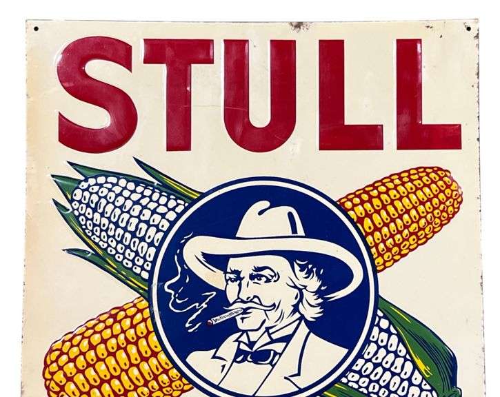 Stull Hybrids Seed Corn Metal Dealer Sign