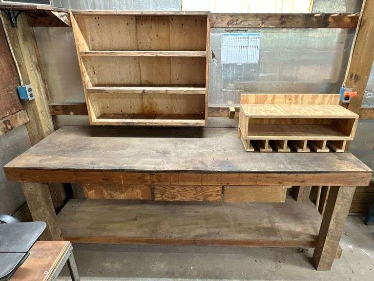 Shop Built Work Bench & Cabinets