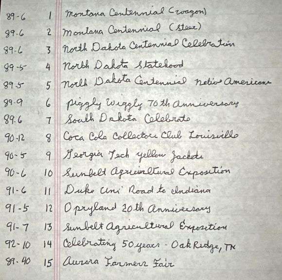 1989-1992 Coca-Cola Commemorative Bottle Collection