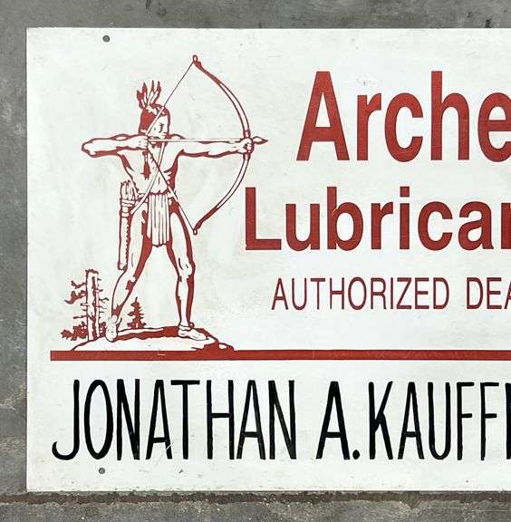 Archer Lubricants Metal Dealer Sign